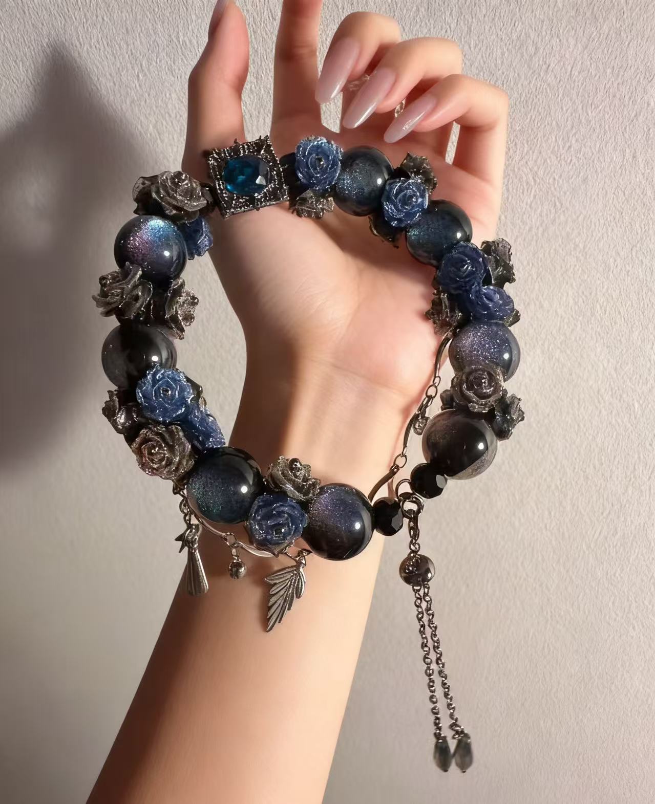 Celestial Bloom Bracelet – Handmade Custom Design, One of a Kind