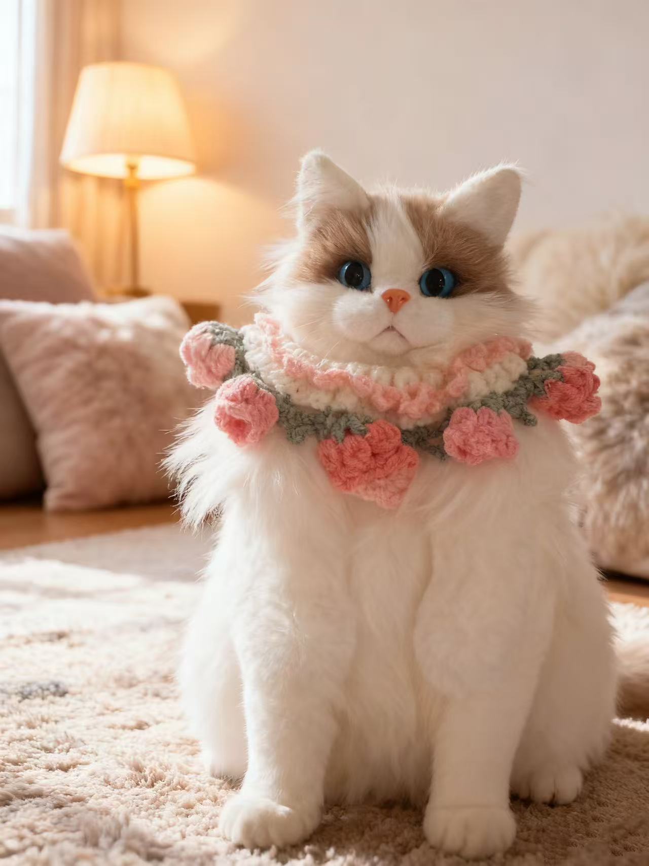 Handmade Realistic Cat Plush Backpack