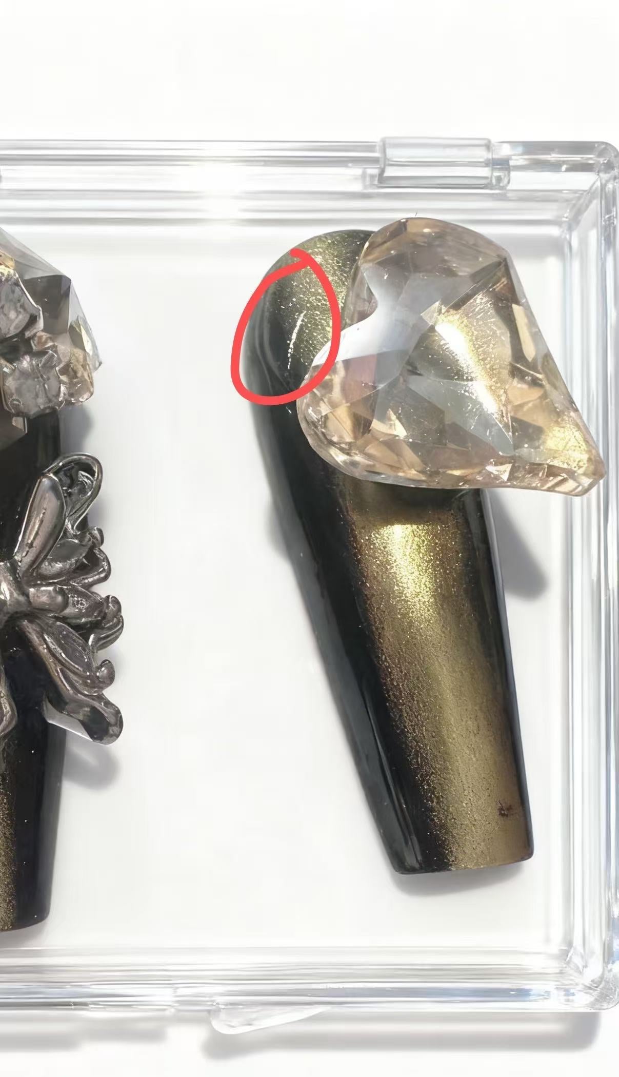 Golden Night Bloom Nails-Slight imperfection