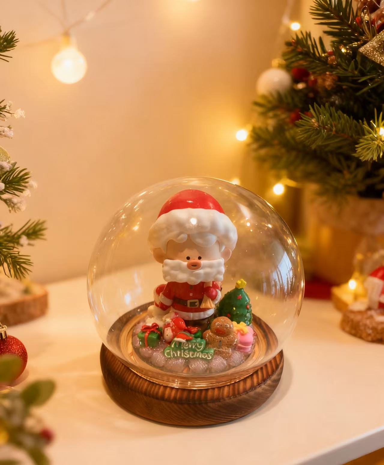 Cream-art Crystal Globe Night Ligh