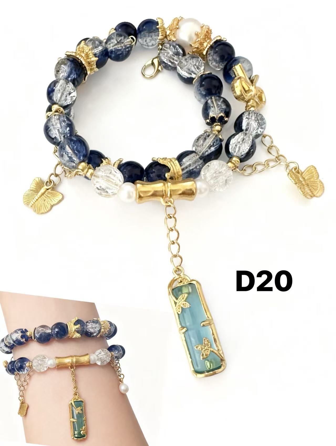 Moonlight Double-Wrap Bracelet — Limited Handmade Design