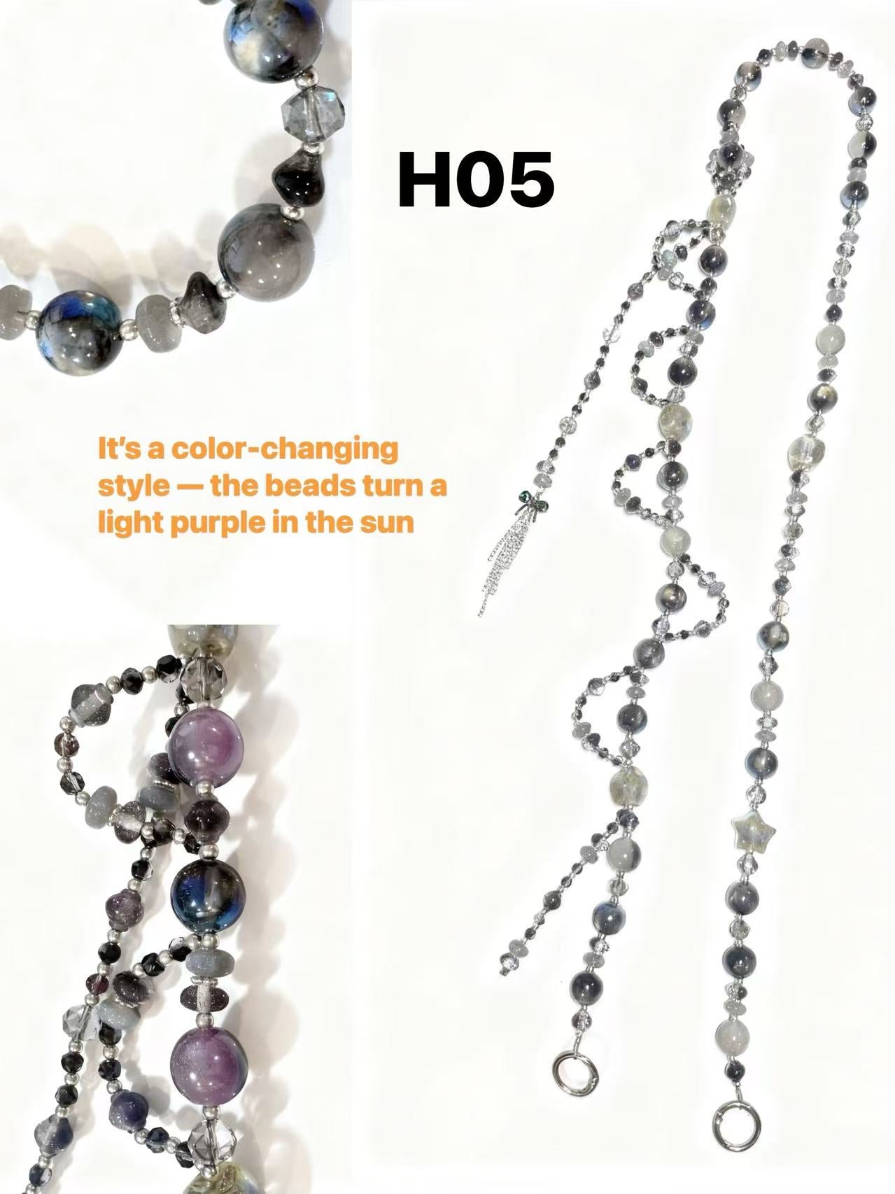 Dream Glow Handcrafted Bag Chain – Multiple Colors, Long Strap