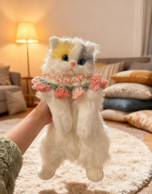 Handmade Realistic Cat Plush Backpack