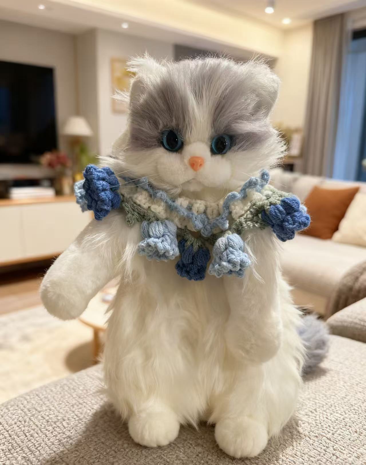 Handmade Realistic Cat Plush Backpack
