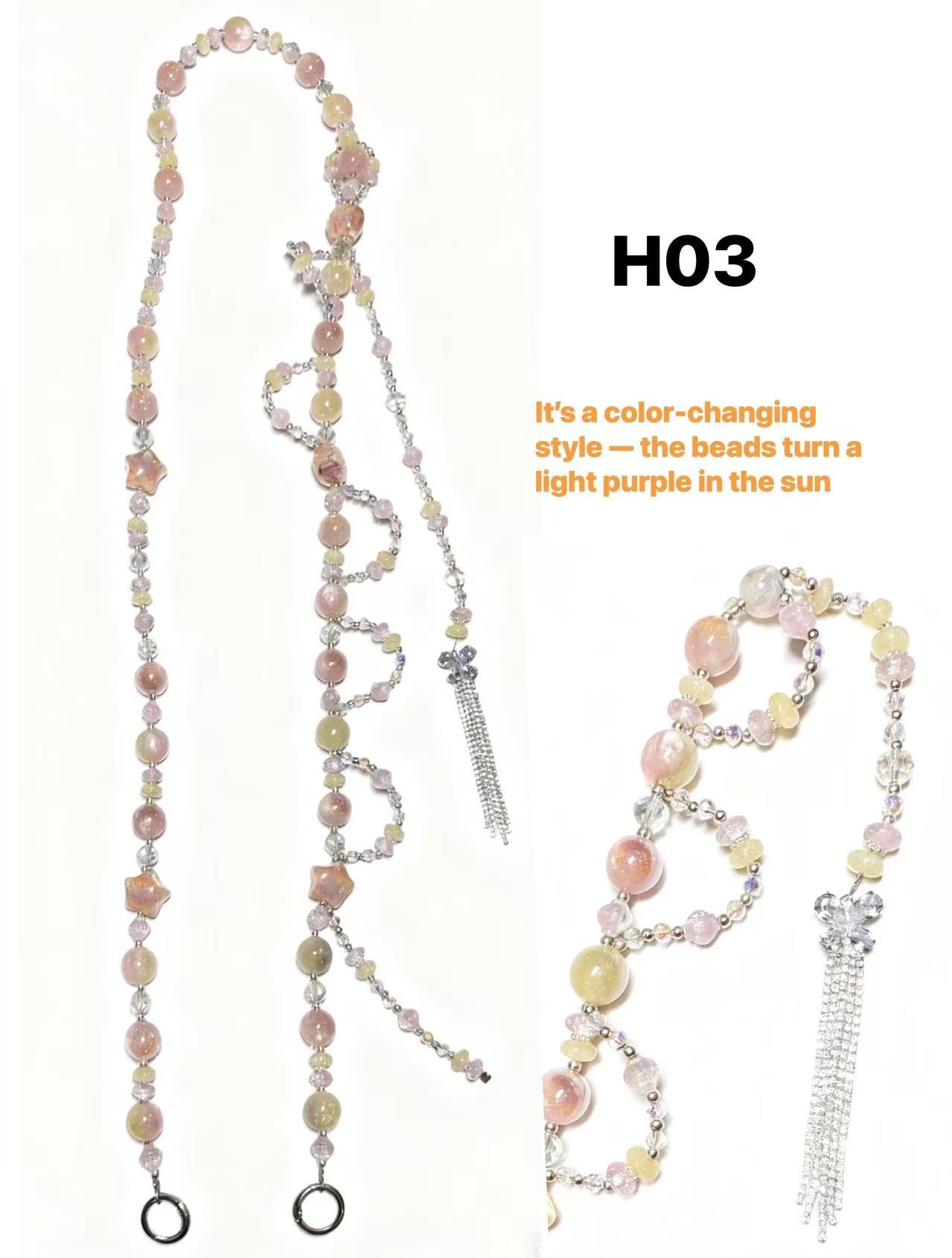 Dream Glow Handcrafted Bag Chain – Multiple Colors, Long Strap