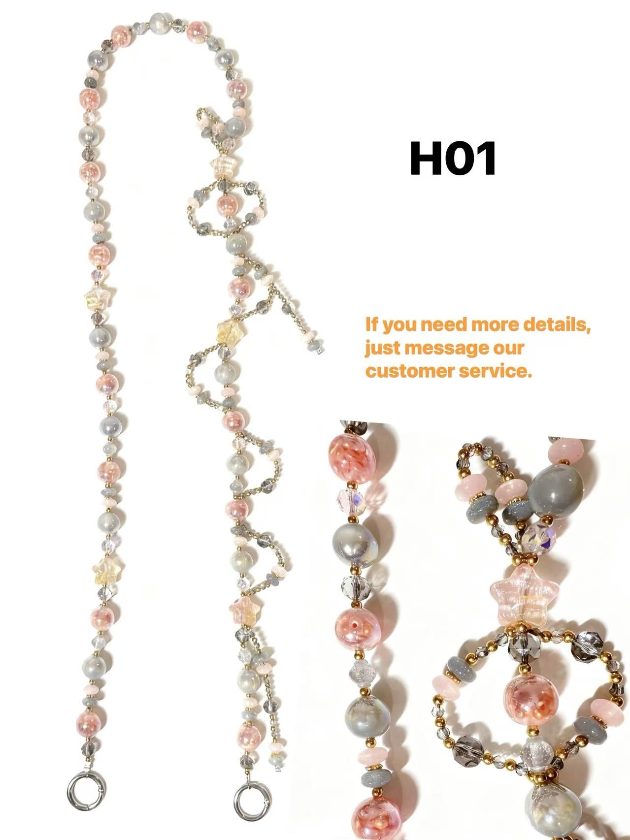 Dream Glow Handcrafted Bag Chain – Multiple Colors, Long Strap