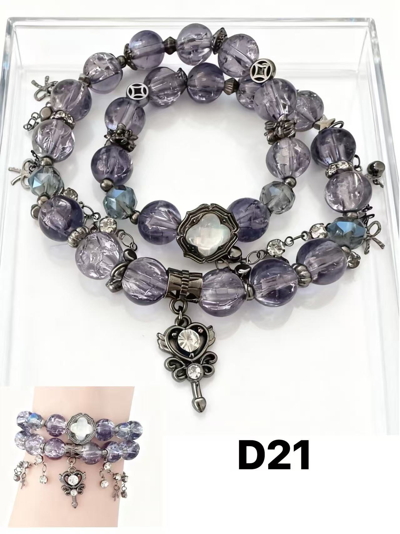 Moonlight Double-Wrap Bracelet — Limited Handmade Design