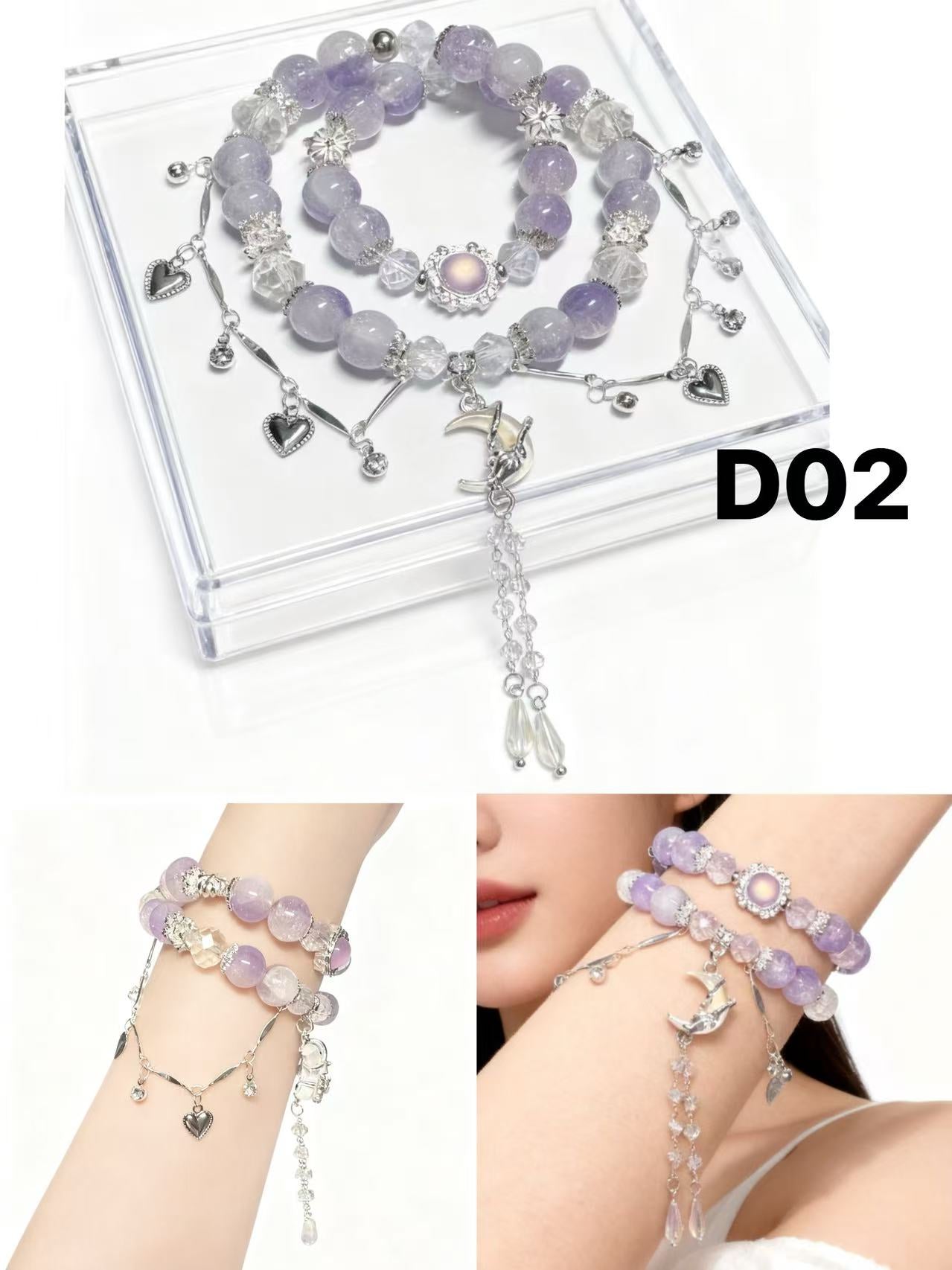 Moonlight Double-Wrap Bracelet — Limited Handmade Design