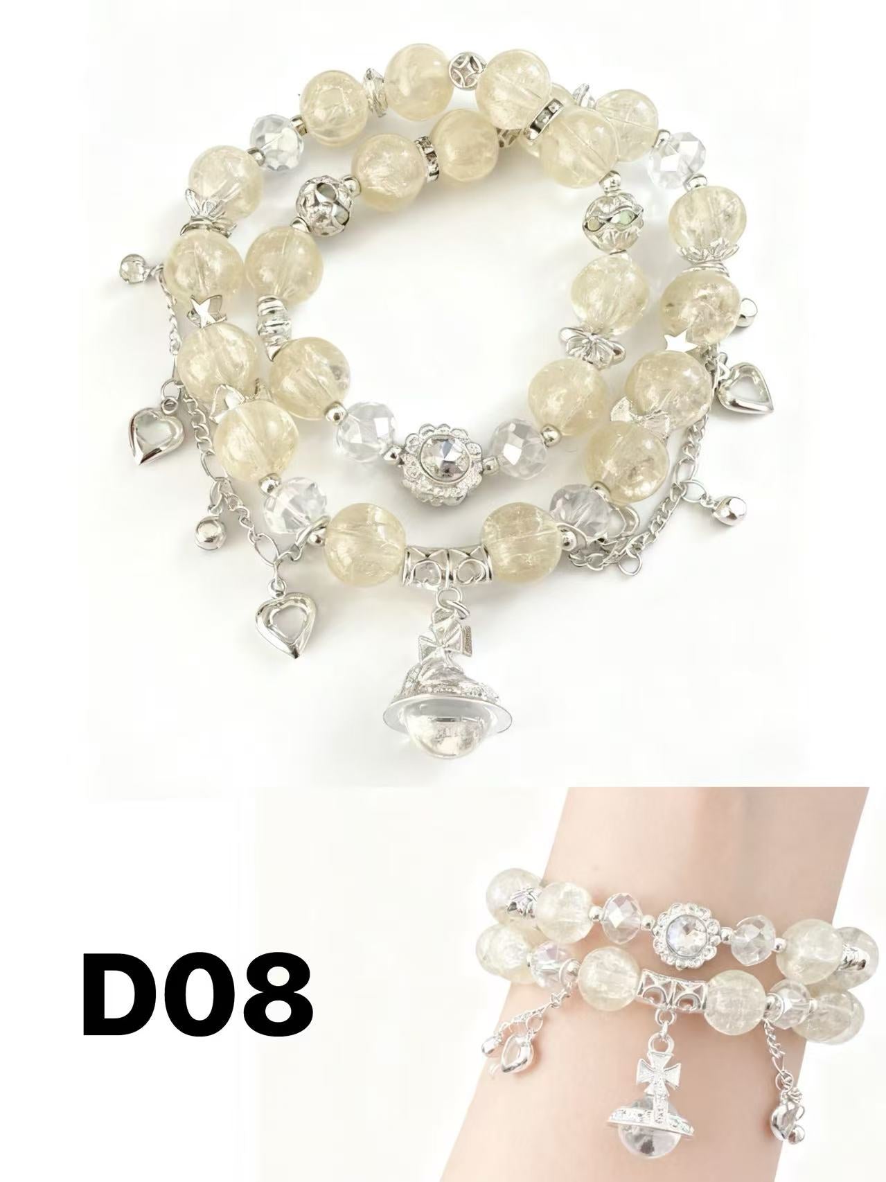 Moonlight Double-Wrap Bracelet — Limited Handmade Design