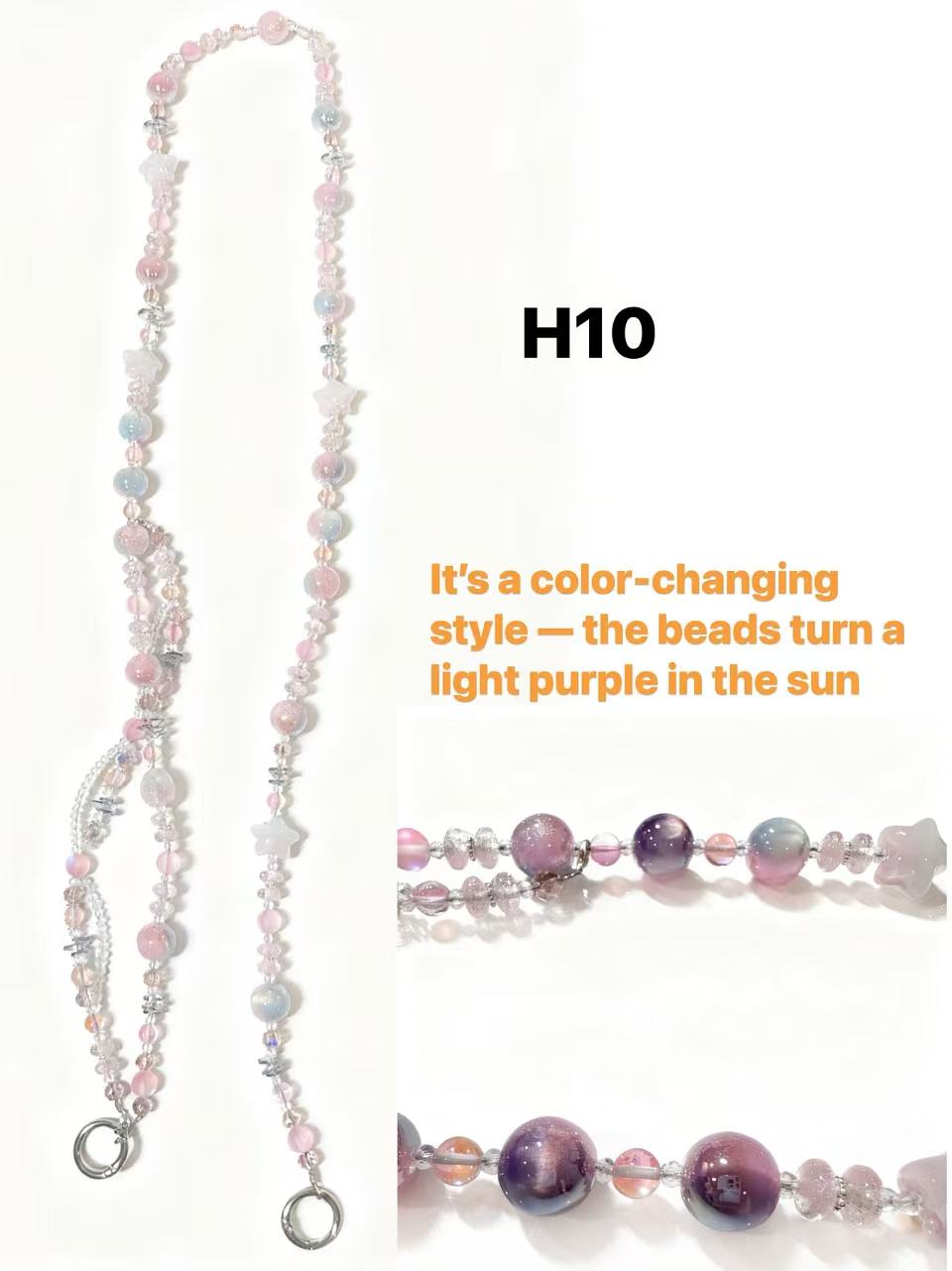 Dream Glow Handcrafted Bag Chain – Multiple Colors, Long Strap