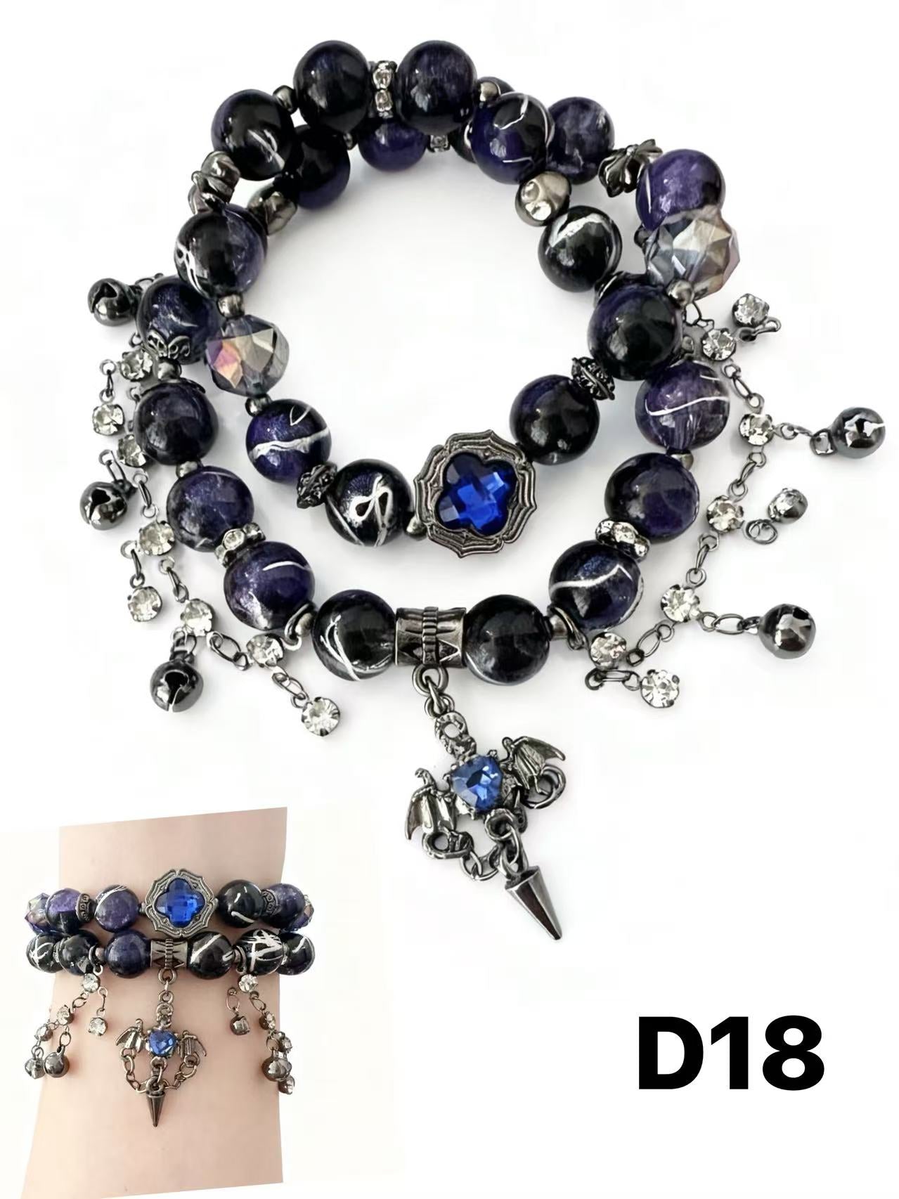 Moonlight Double-Wrap Bracelet — Limited Handmade Design