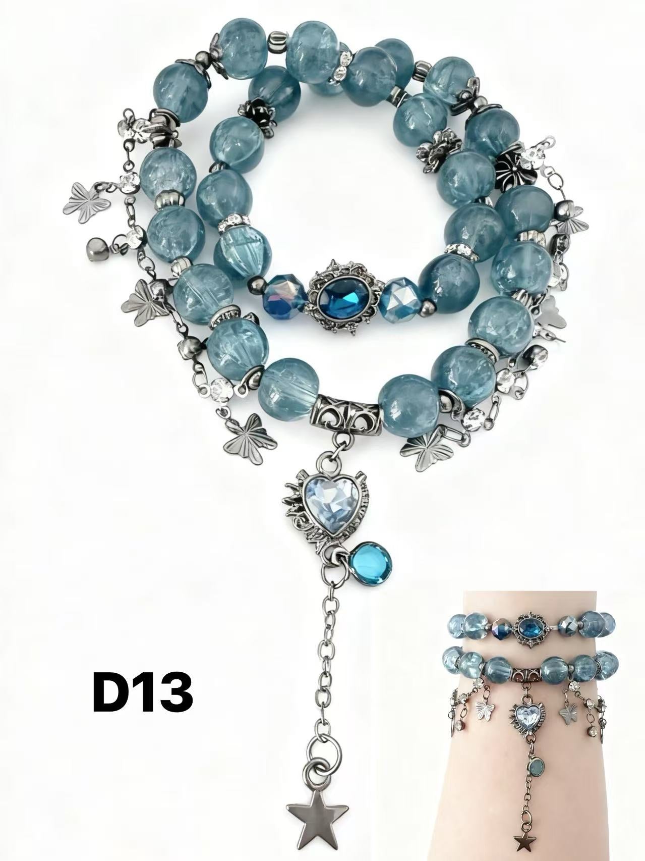 Moonlight Double-Wrap Bracelet — Limited Handmade Design