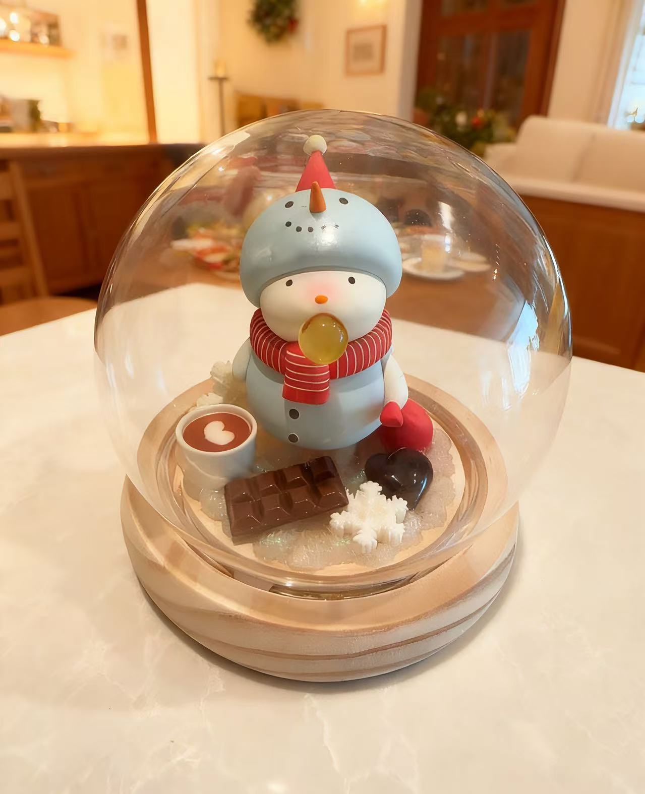 Cream-art Crystal Globe Night Ligh