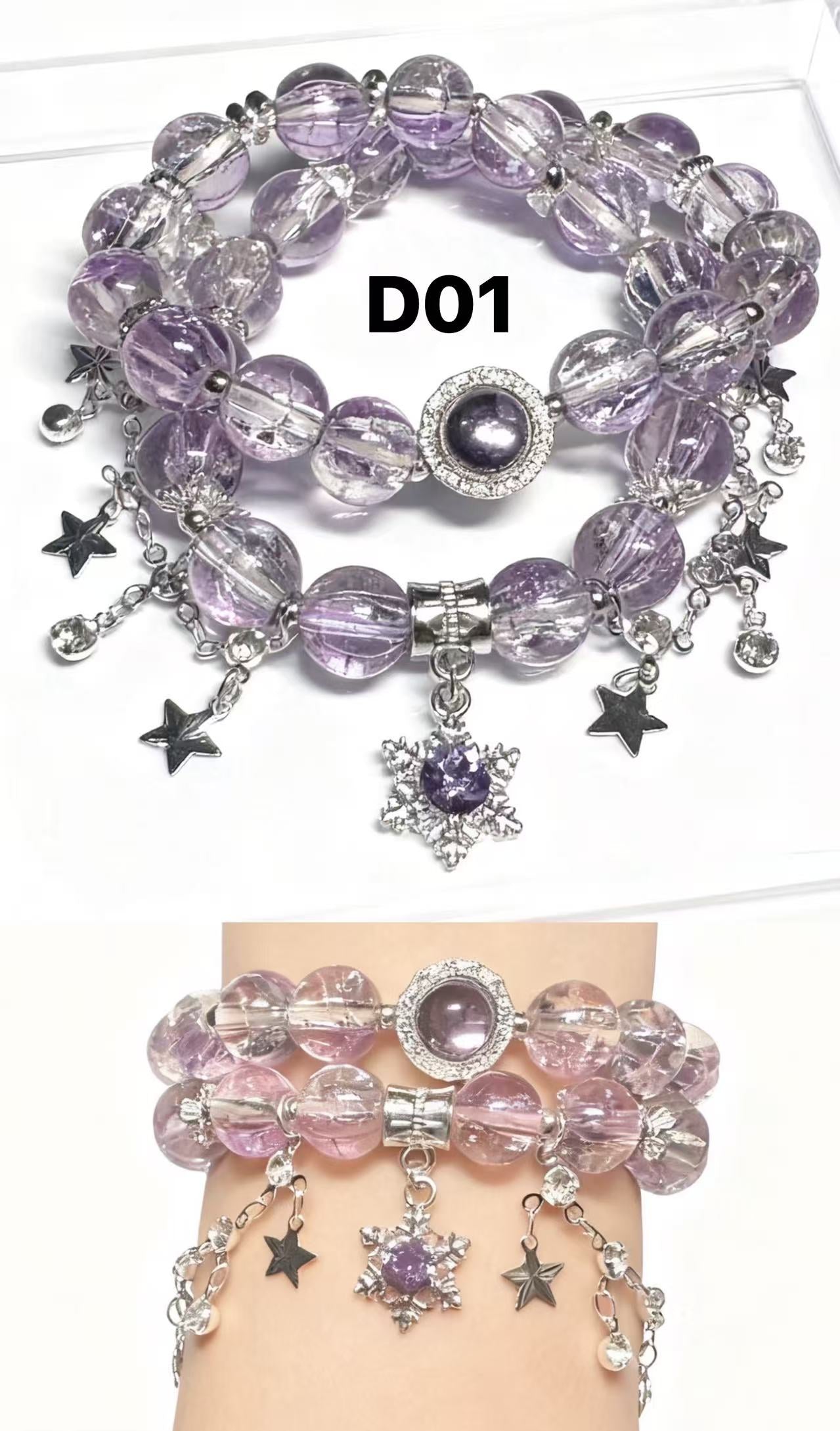 Moonlight Double-Wrap Bracelet — Limited Handmade Design