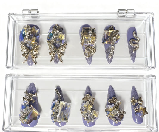 Enchanted Amethyst Glam Nails