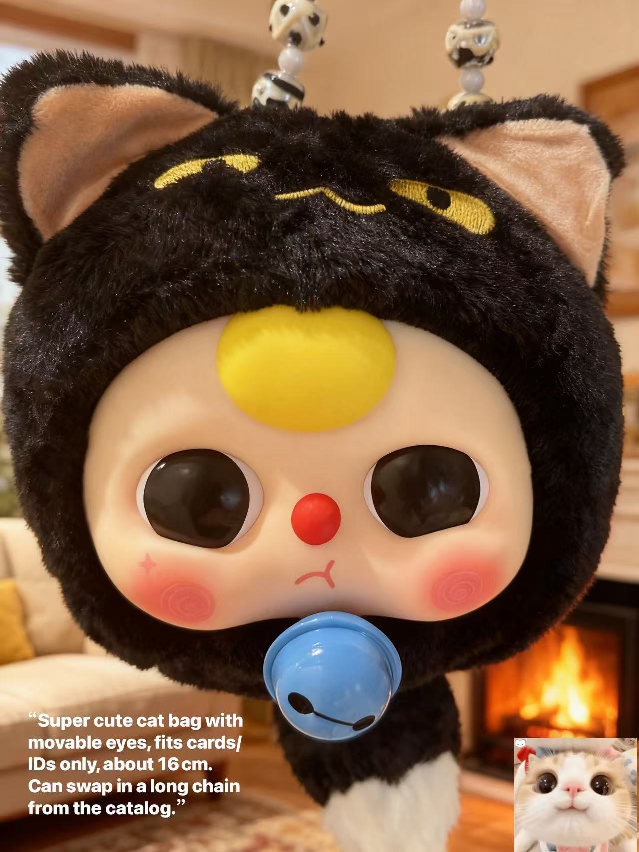 Handmade Realistic Cat Plush Backpack