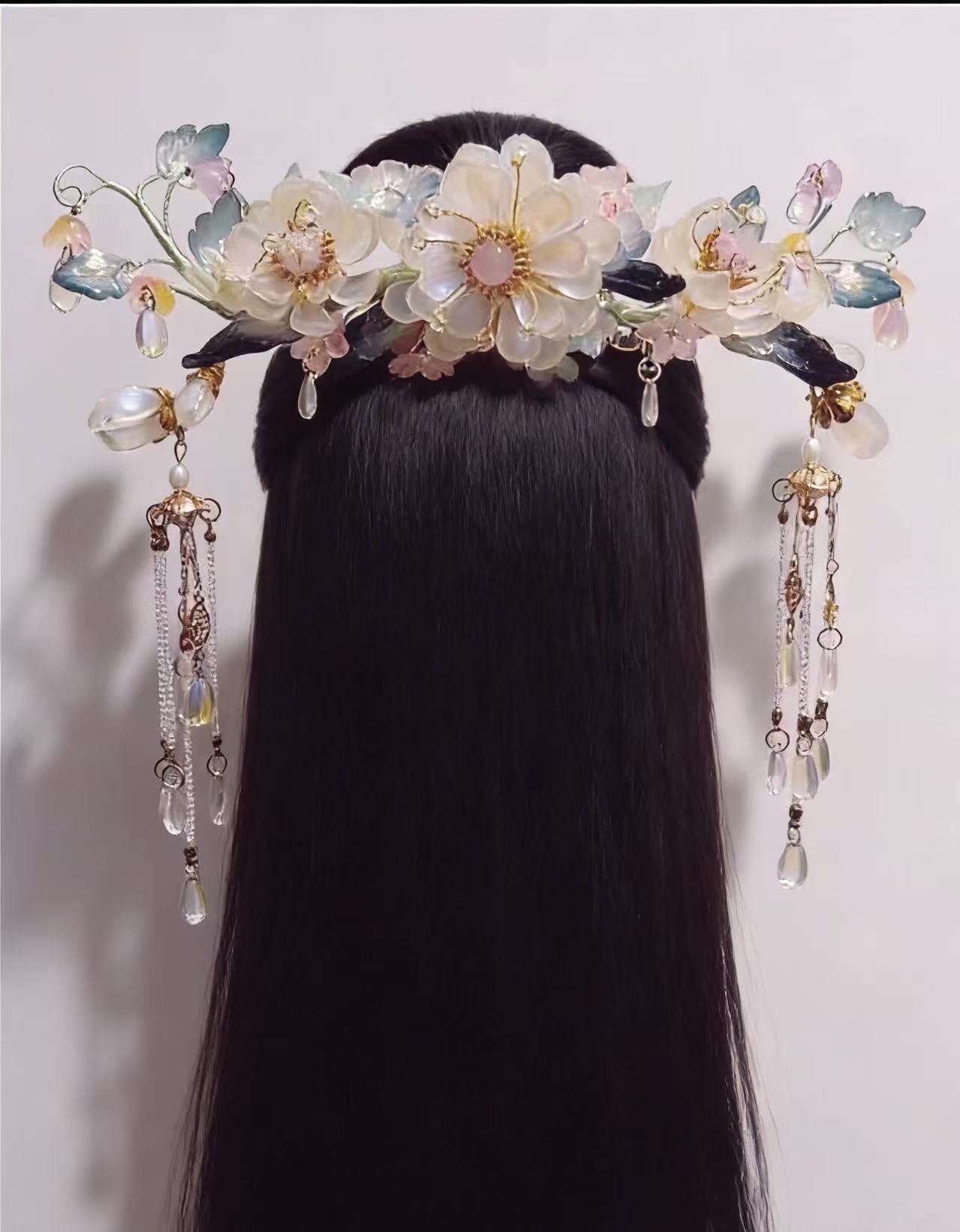 Handmade Glass Hair Crown