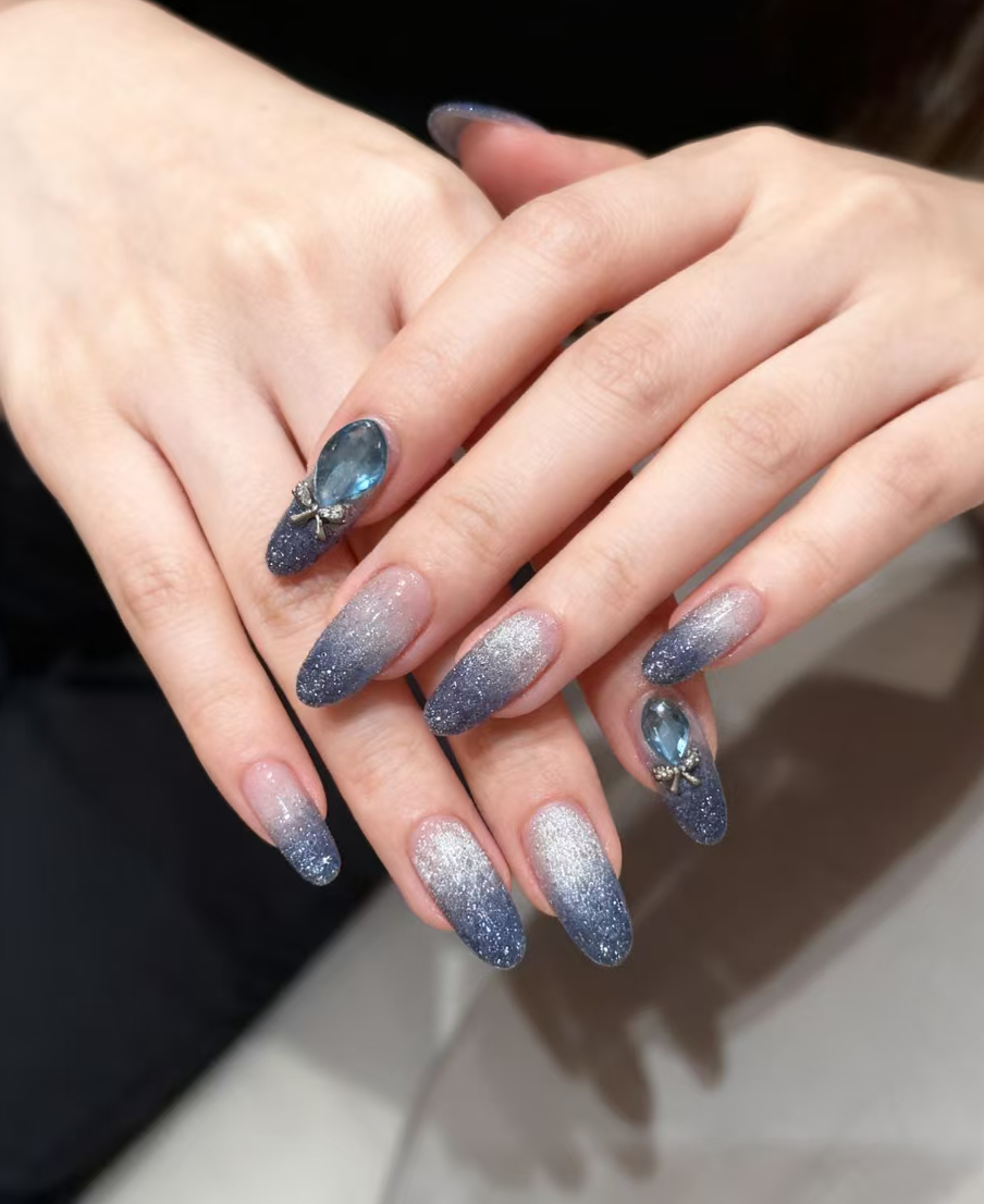 Midnight Lake Fairy Nails