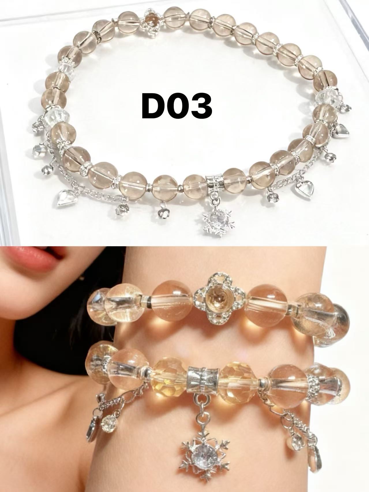 Moonlight Double-Wrap Bracelet — Limited Handmade Design