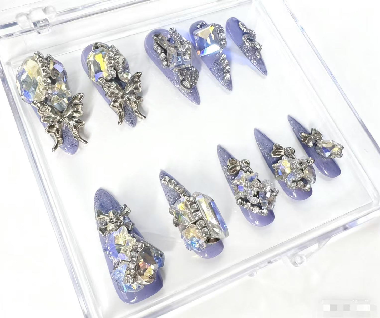 Enchanted Amethyst Glam Nails