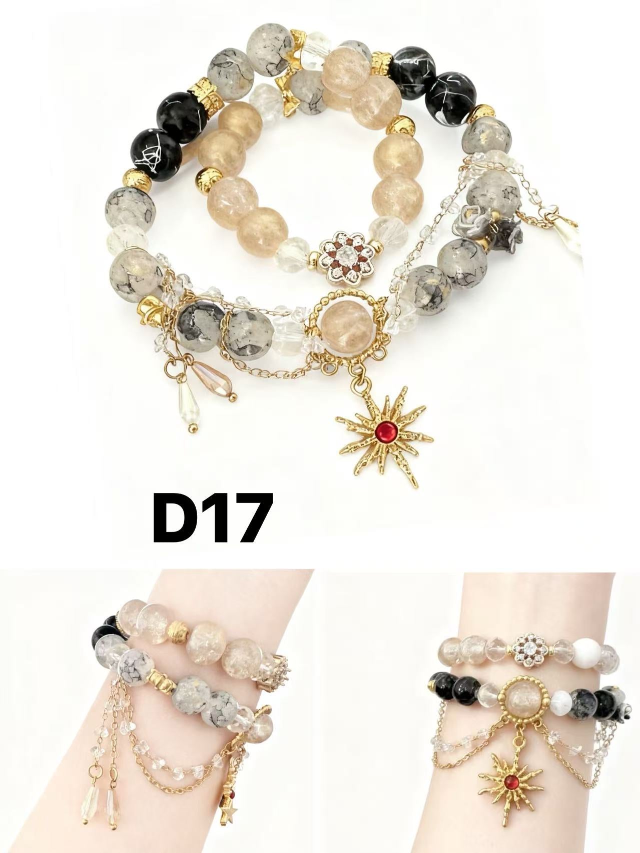 Moonlight Double-Wrap Bracelet — Limited Handmade Design